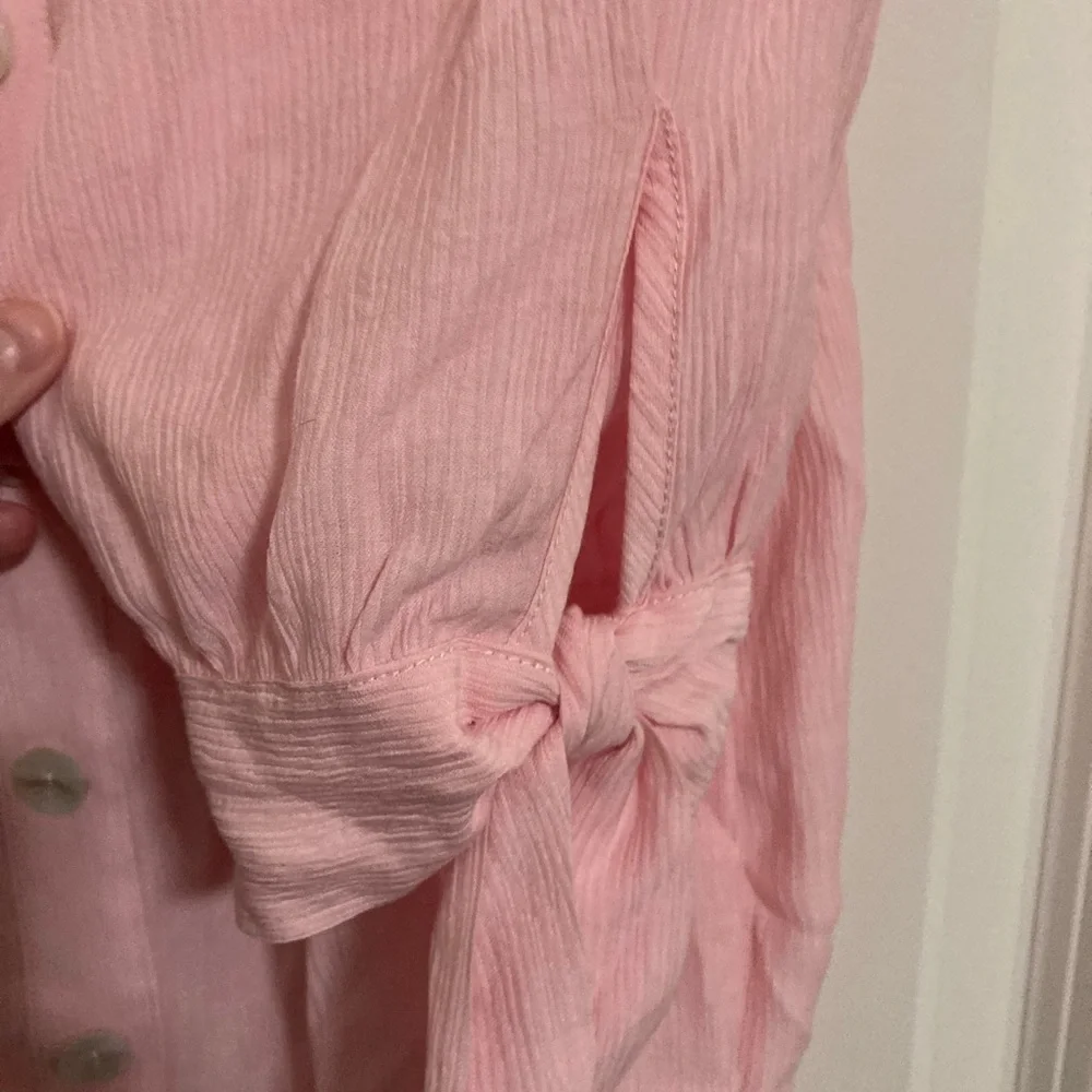 I.N. Studio Pink Button-Front Blouse - Picture 2 of 4